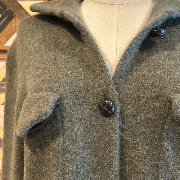 NakedCashmere Women’s Cashmere Cardigan Sweater Shacket Olive Green Heather XS - Picture 6 of 14